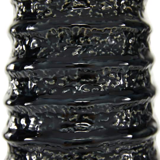 24" Black Stoneware Traditional Vase